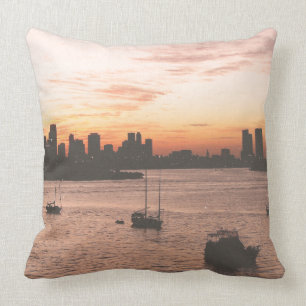 Coussin Vintage Miami Skyline