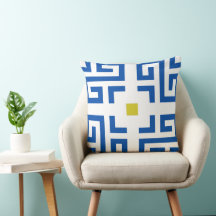 Vintage moderne Boho bleu & jaune Motif de base