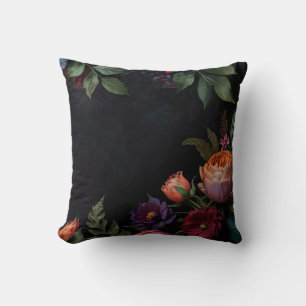 Coussin Vintage moody floral boho roses