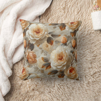 Coussin Vintage motif floral délicat.