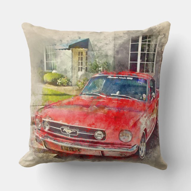 Coussin Vintage Mustang (Recto)