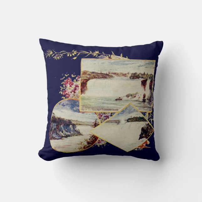 Coussin Vintage Niagara Falls été (Recto)