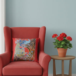 Coussin Vintage Peacock Gisbert Combaz