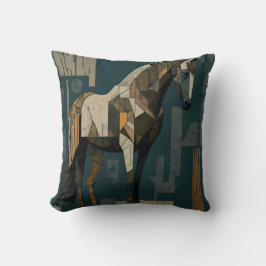 Coussin vintage retro horse