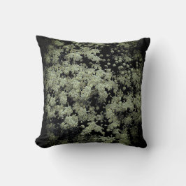 Coussin Vintage Sage vert et noir Floral