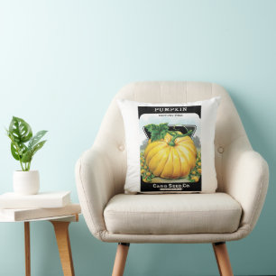 Coussin Vintage Seed Packet Étiquette Art, Halloween Citro