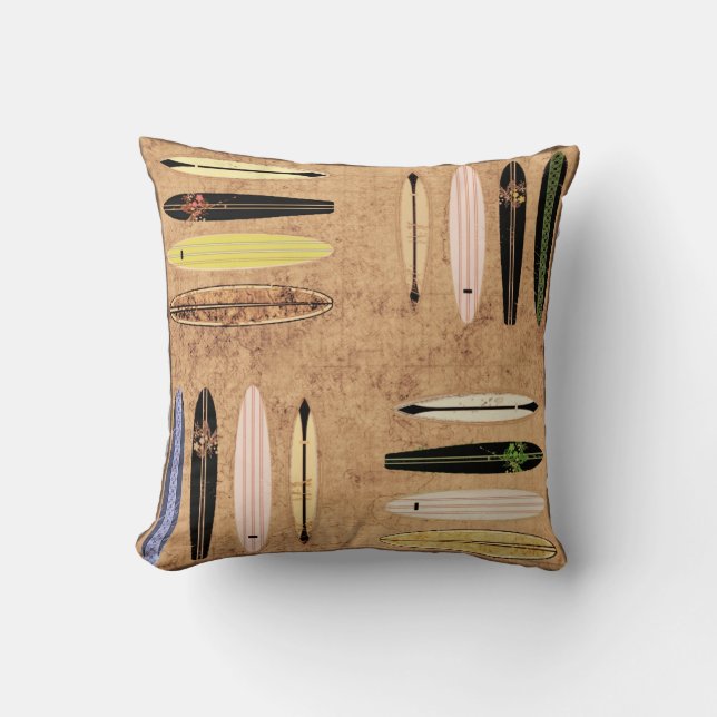 Coussin Vintage Surboard (Recto)