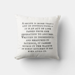 Coussin Vintage Typography Rustic Kitchen Quote