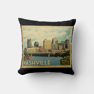 Coussin Vintage voyage de Nashville Tennessee