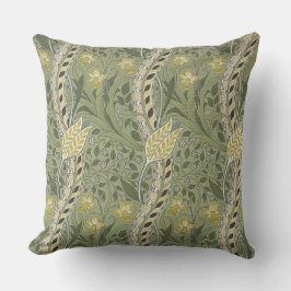 Coussin Vintage William Morris Daffodil Fleurs Jaune