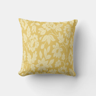 Coussin Vintage Yellow Flowers Pattern
