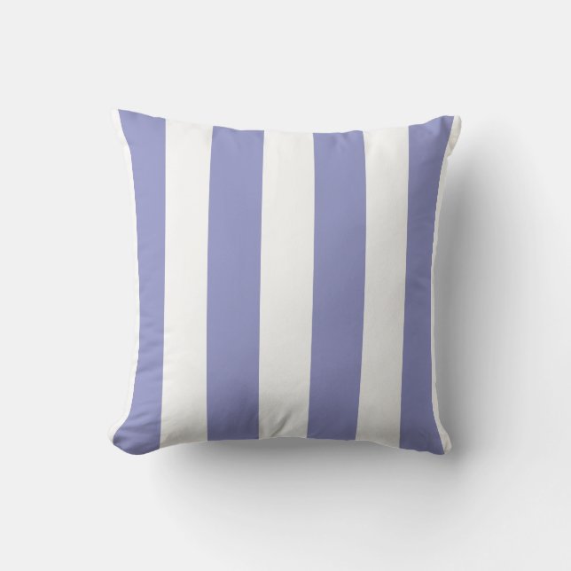 Coussin Violet Clair et Rayures Blanches (Recto)