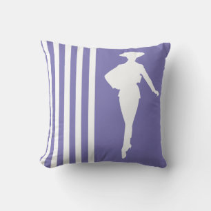 Coussin Violet Grandes Modernes avec Silhouette Mode