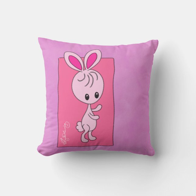 Coussin "Violet" Lapin (Recto)