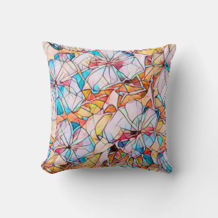 Coussin Violettes en Verre Coloré