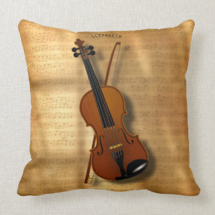 Coussin Violon Classique vintage Avec Bow