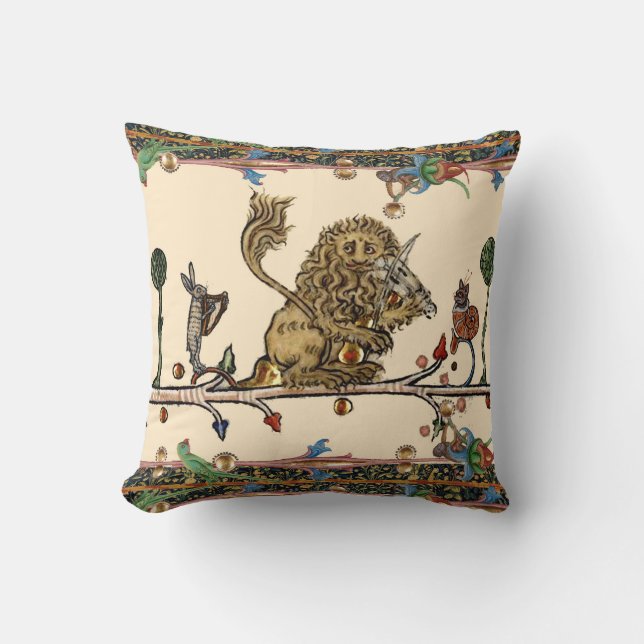 Coussin Violoniste Lion, Hare (Recto)