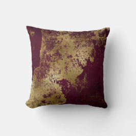 Coussin Vip Or Grungy Rouge Bourgogne