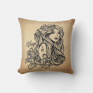 Coussin Virgo Zodiac - Antique Look