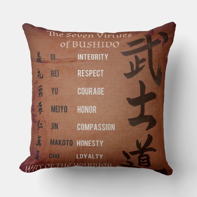 COUSSIN VIRTUES DE BUSHIDO (Recto)