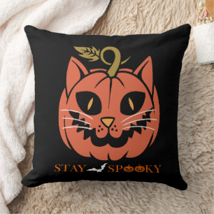 Coussin Visage Citrouille Halloween rester Éffrayant Thon