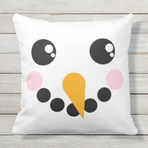 Coussin Visage de bonhomme de neige