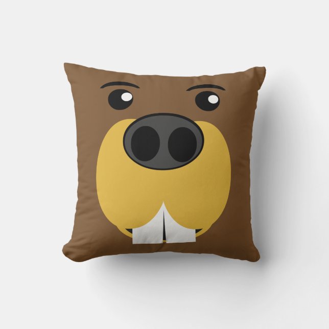 Coussin Visage de castor (Recto)