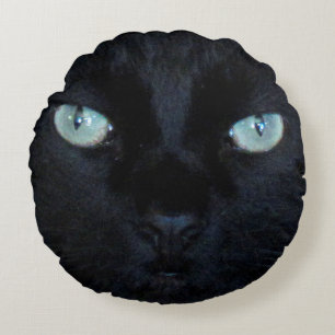 Coussin - Visage de chat noir