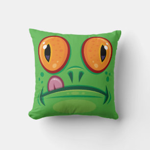 Coussin Visage de Grenouille avec Langue Dessin Animé