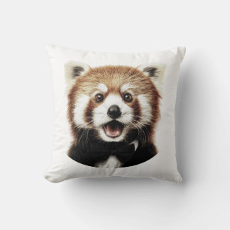 Coussin Visage de panda roux
