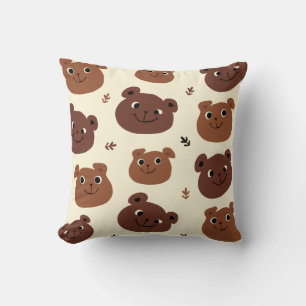 Coussin Visage drôle d'ours