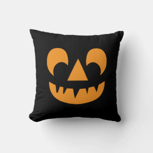 Coussin Visage du Citrouille Jack-o'-lantern