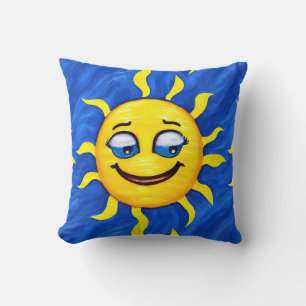 Coussin Visage souriant Soleil ensoleillé