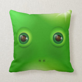 Coussin Visage vert de monstre