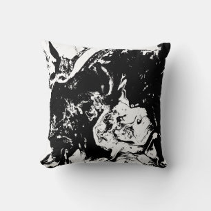 Coussin Visages Abstraits Art incident