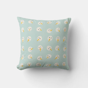 Coussin Visages de bonhommes de neige