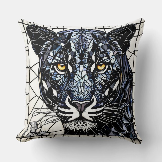 Coussin vitrail Black Panther (Recto)