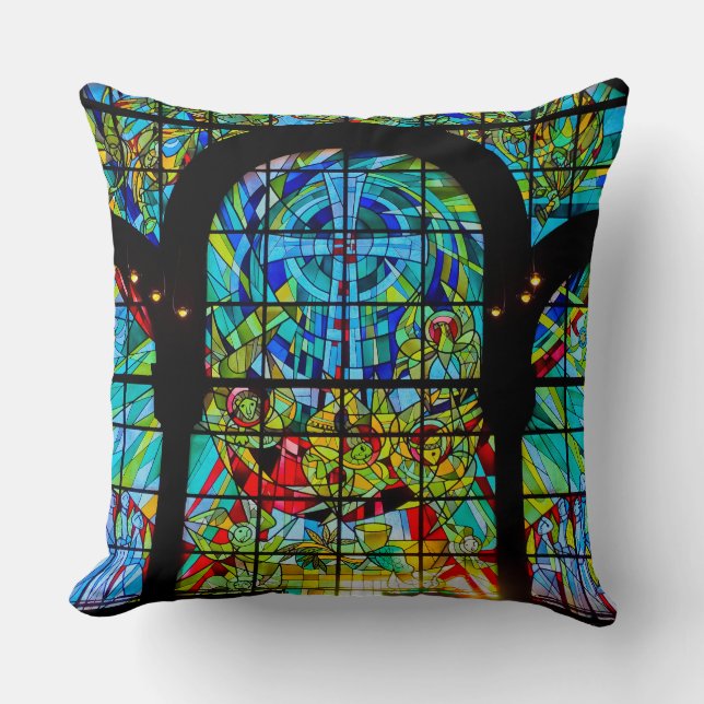 Coussin vitrail d'église (Recto)