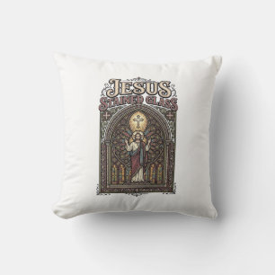 Coussin Vitraux de Jésus Cathédrale de vitraux de Jésus 