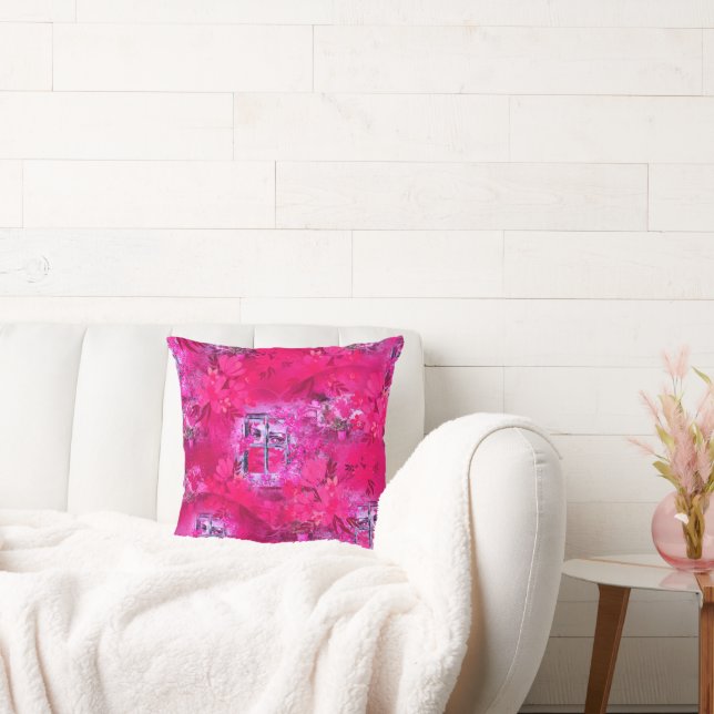 Coussin Viva Magenta 2023 fille dans la fenêtre (Canapé)