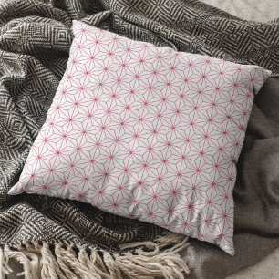 Coussin Viva Magenta blanc moderne géométrique Japonais
