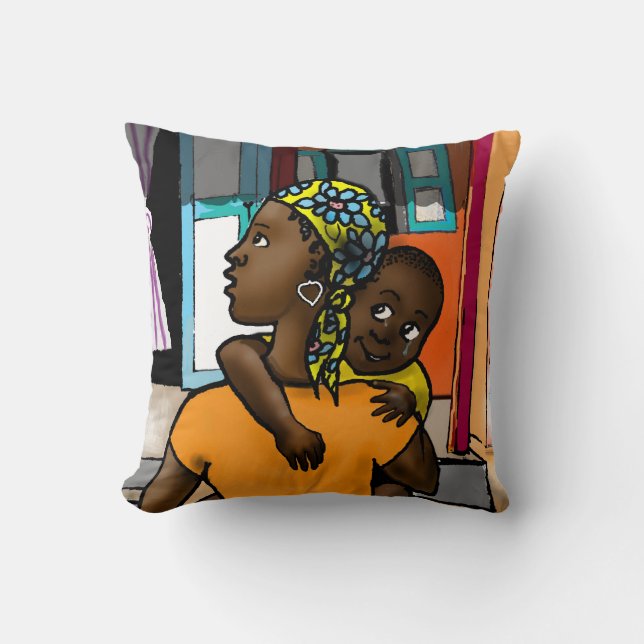 Coussin Vivats Haïti - conception faite sur commande de (Recto)