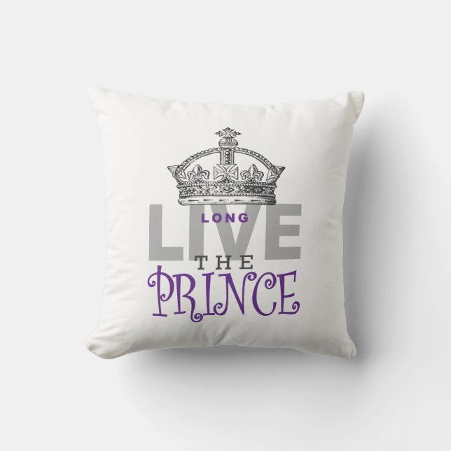 Coussin Vivent longtemps le PRINCE ! (Recto)