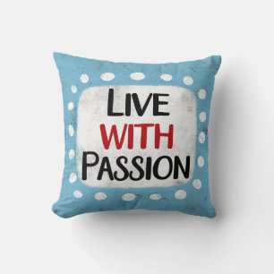 Coussin Vivez Avec L'Oreiller À Jeu De Passion