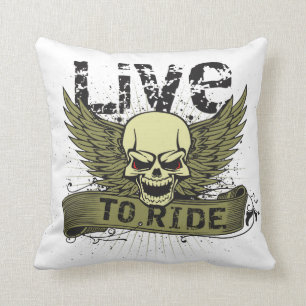 Coussin Vivez pour monter le crâne avec des ailes