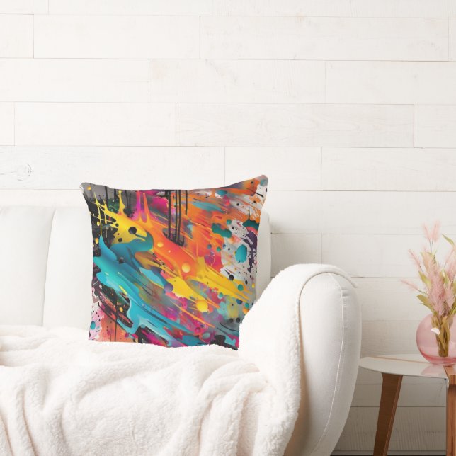 Coussin Vivid Chaos Splash Graffiti (Canapé)
