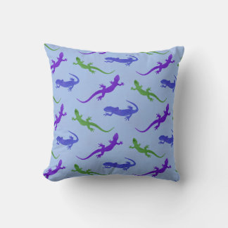 Coussin Vivid Salamander Silhouette in Blue
