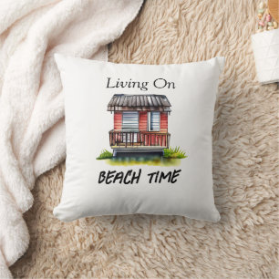 Coussin Vivre au rythme de la plage 