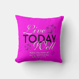 Coussin VIVRE AUJOURD'HUI BIEN MOtivationnel chrétien
