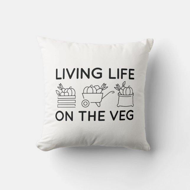 Coussin Vivre La Vie Sur Le Veg (Recto)